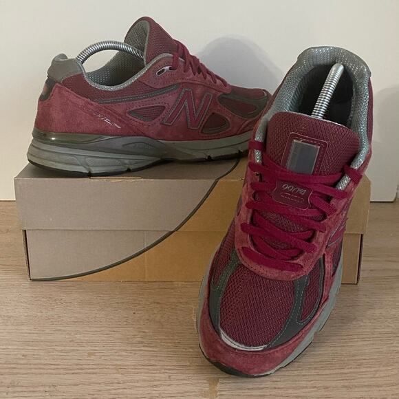 New Balance 990V4 Burgundy Men Sneakers M990BU4- SZ 8.5 main image 12
